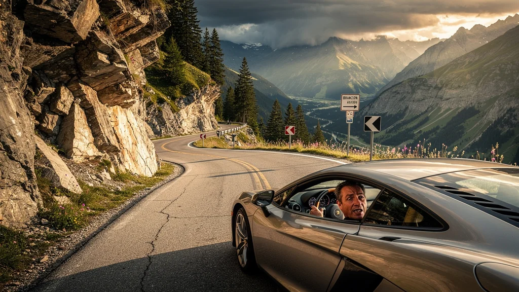 Descente en voiture vers Briançon après 800 km dans les Alpes du Sud en plein été