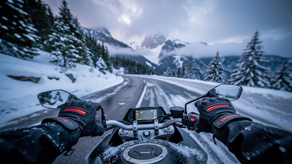 Gants hiver chauffants testés sur routes enneigées de Chartreuse en conditions réelles