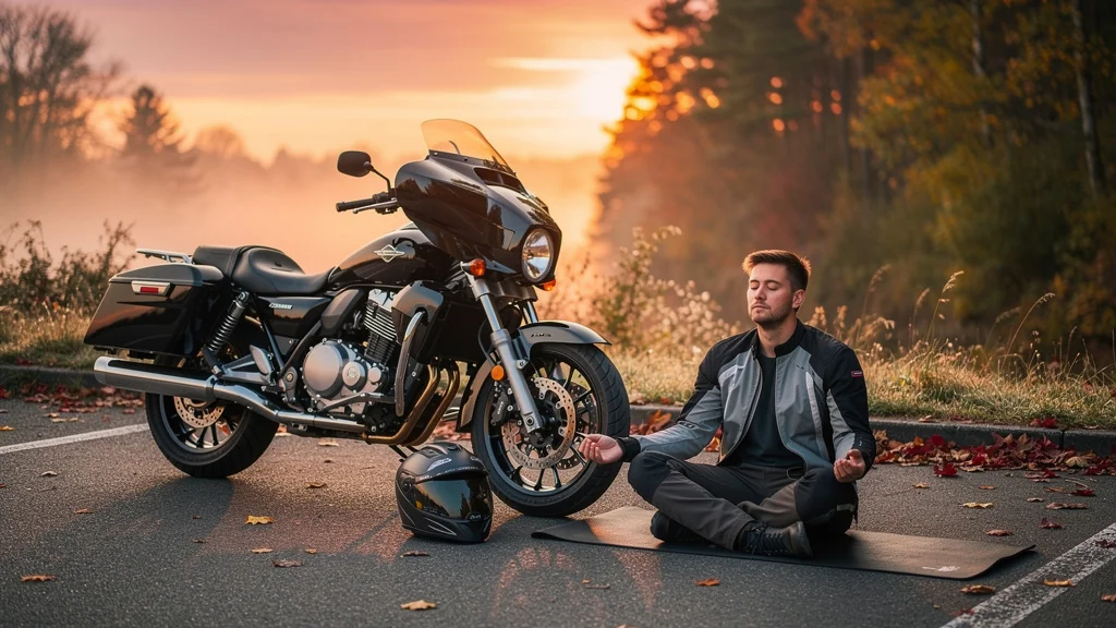 Méditation avant long trajet moto : protocole testé sur trois voyages avec calme et préparation