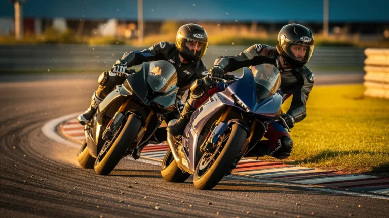 Comparaison réaliste de roulage piste avec et sans protège-genoux en action dynamique